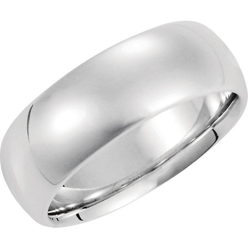 Mens Ladies Real Genuine 10k White Gold 2mm 3mm 4mm 5mm 6mm 7mm 8mm Wedding Band