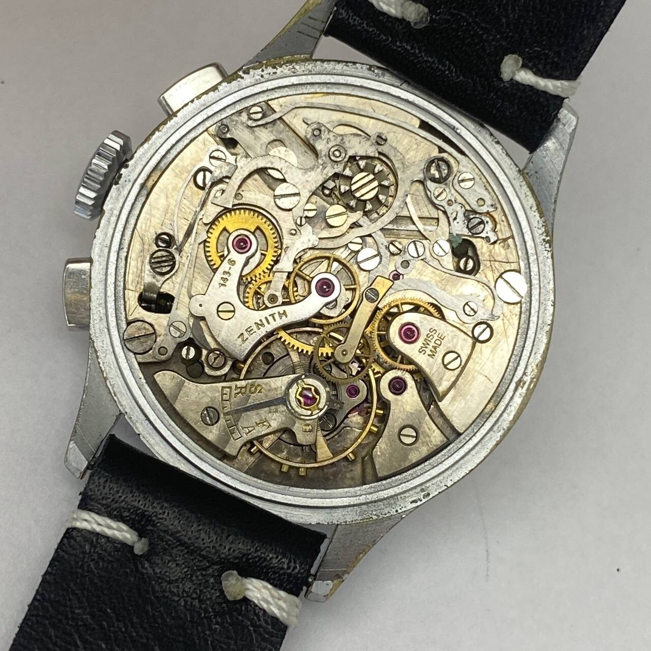 VINTAGE ZENITH CHRONOGRAPH 36MM MANUAL WIND CAL EXCELSIOR PARK
