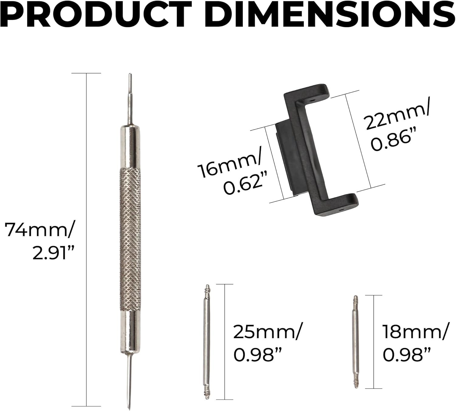 Durable ABS 16mm to 22mm Watch Band Adapter for G Shock GA Models – Easy Install