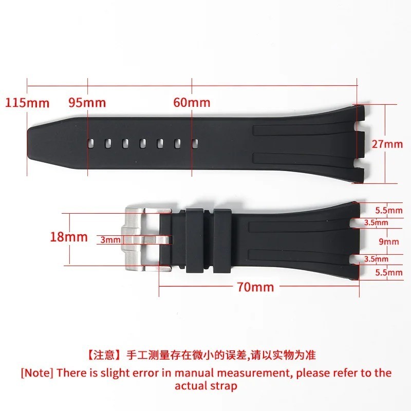 27mm 28mm 30mm Rubber Silicone Watch Band Strap for AP Royal Oak Offshore GA2100
