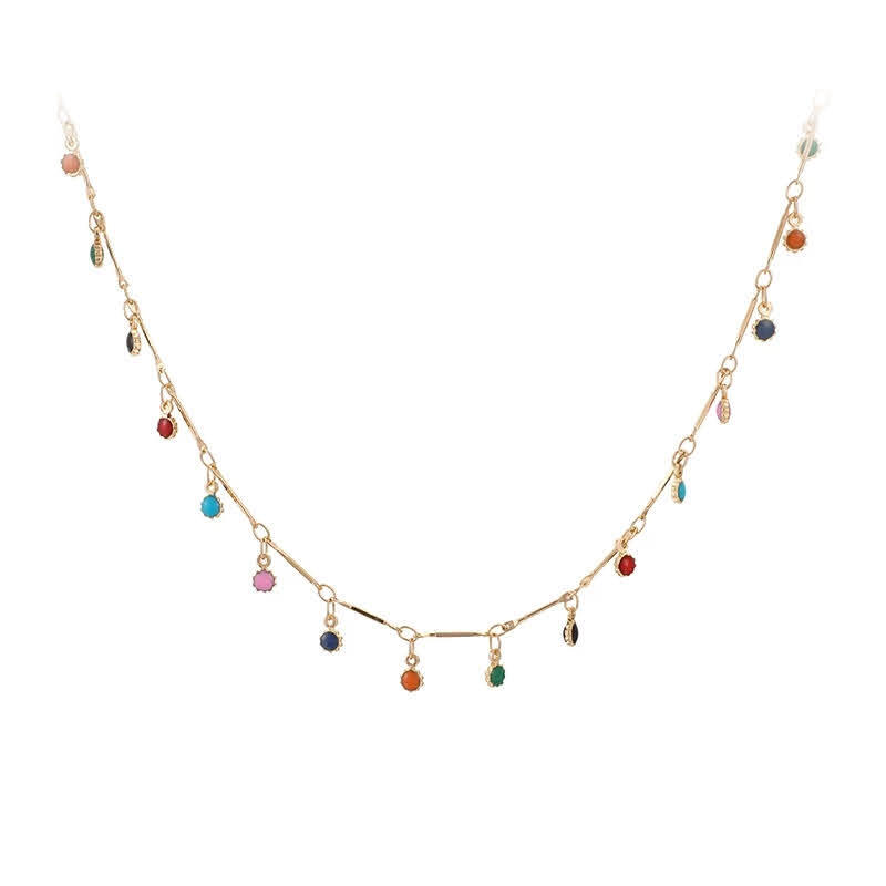 Choker necklace black bead gold or silver variety choices
