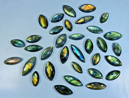 Natural Golden Flash Labradorite Marquise Cabochon Gemstone Wholesale Lot
