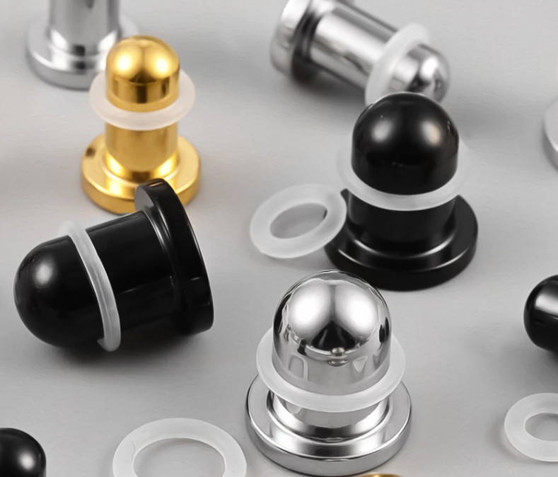 1x 6.5-10mm Mirror Black Bullet Cylinder Ear Plug Tunnel Piercing Expander Taper