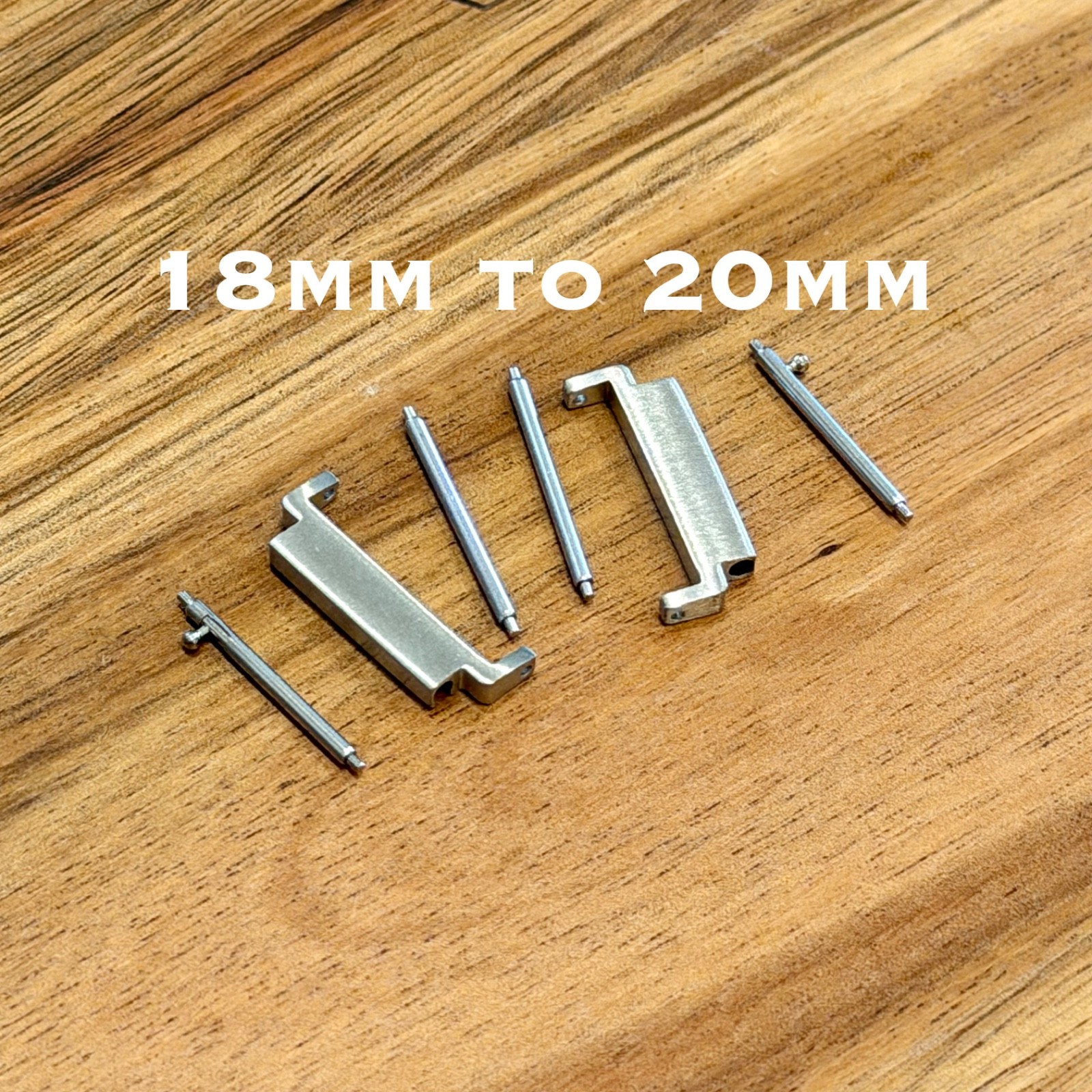 18mm to 20mm Watch Strap Adapter – Silver Lug Converters for Casio AE-1200WH