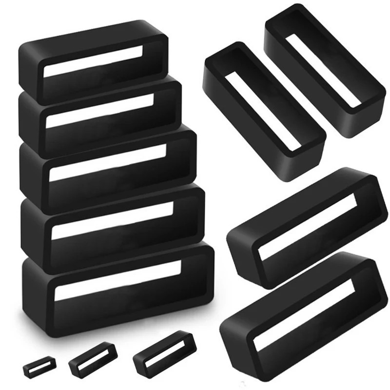 2-10 pcs Silicone Watch Strap Band Loop Hoop Retainer Buckle Holder Ring Keeper