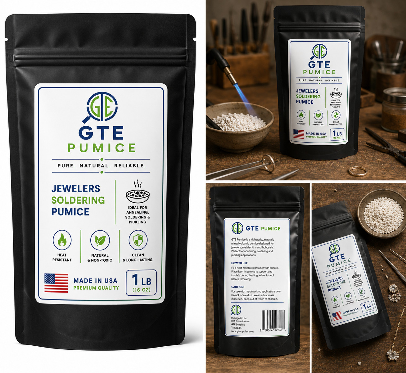 1 LB Heat-Resistant Lump Pumice for Torch Brazing Annealing Jewelry soldering