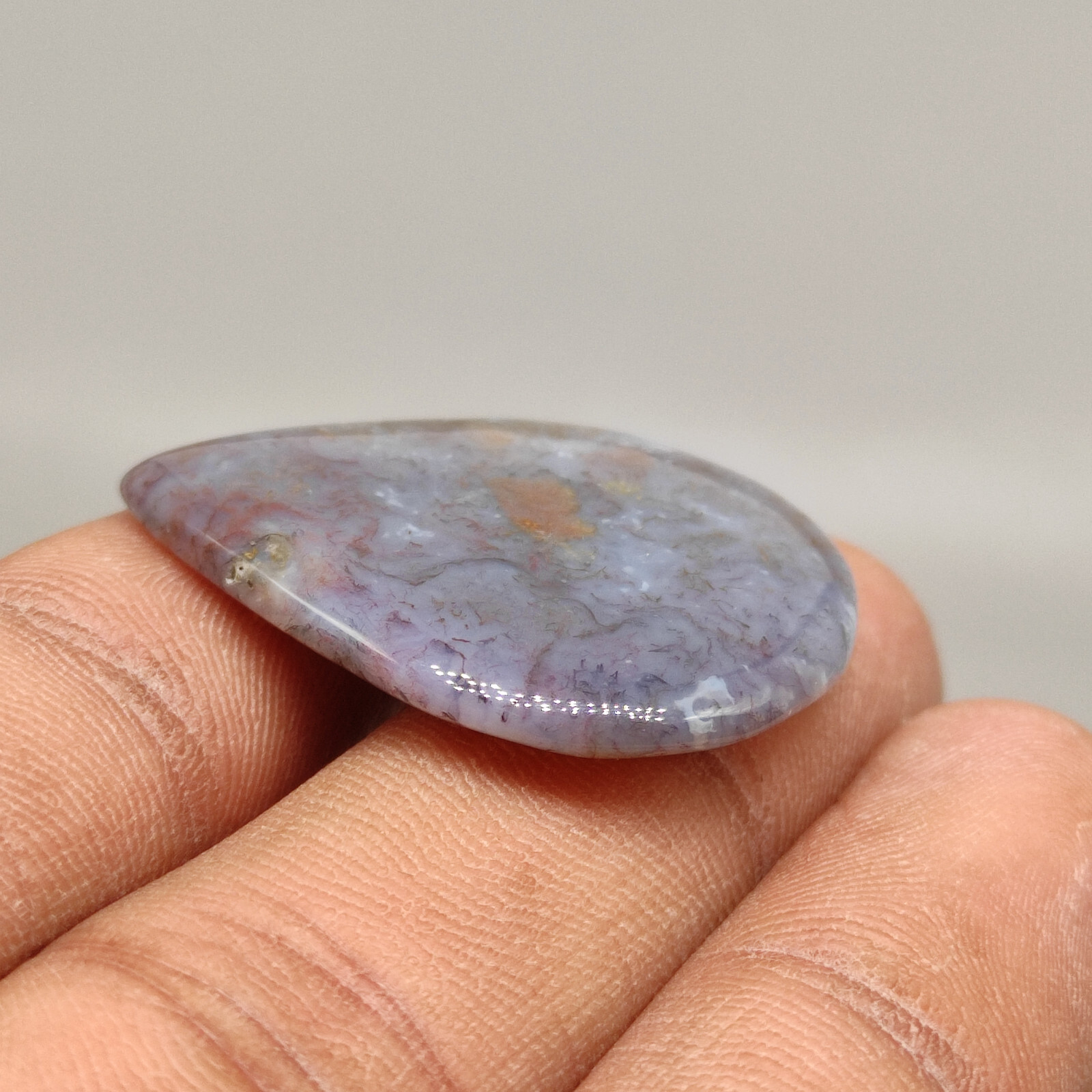 100% Natural red moss agate flatback cabochon moss agate translucent stone G5927