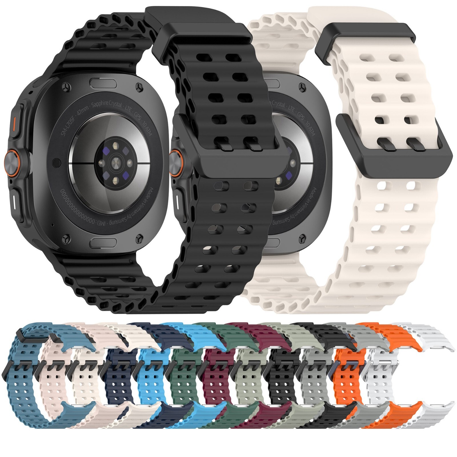 Samsung Galaxy Watch Ultra 47mm Silicone Strap Sport Premium Band