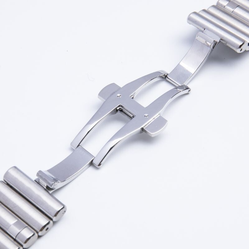24mm 316L Steel Bracelet Metal Watch Band Strap Fits Breitling Chronomat B01