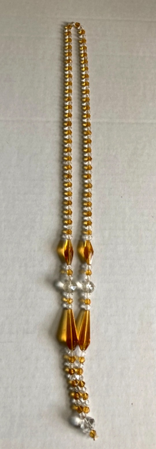 Antique ART DECO Czech Glass Sautoir Necklace Flapper w/o Tassel AS IS