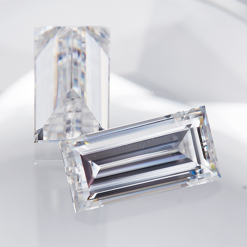 Baguette/Rectangle Cut Moissanite Loose Stones D Color VVS1 Full Size Gemstones