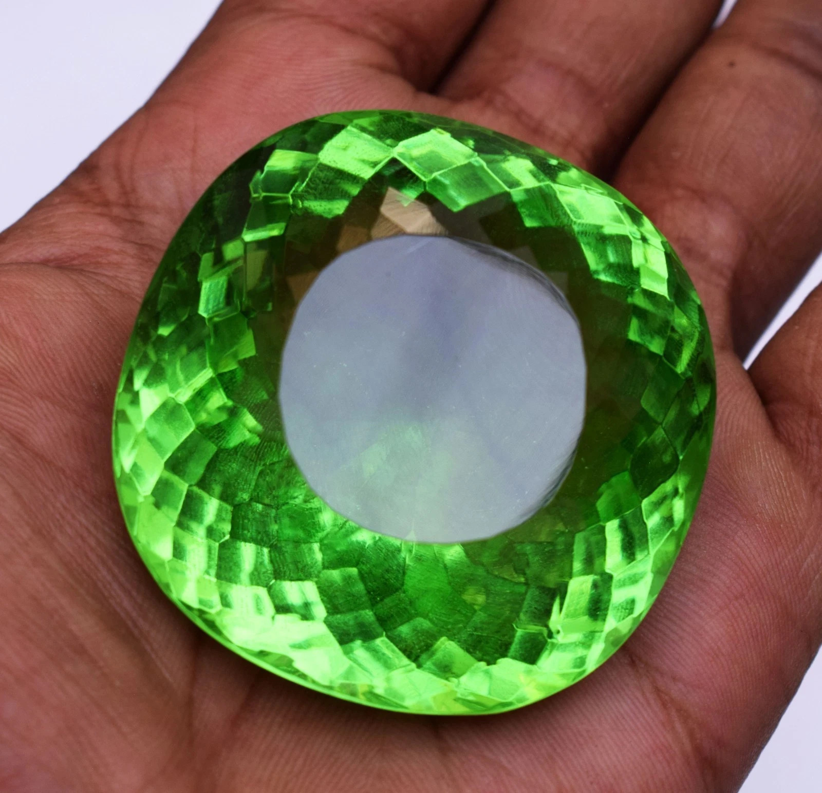 460.45 CT Flawless Green Topaz Square Cushion Cut Certified Loose Gemstone