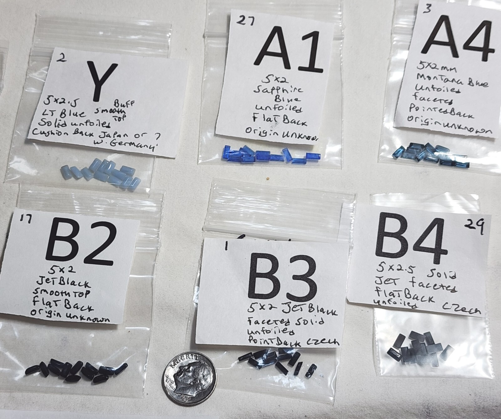 12 Vtg 5x2mm 5×2.5m Baguette Flat & Pointed Back Rhinestone Czech Jewelry Repair