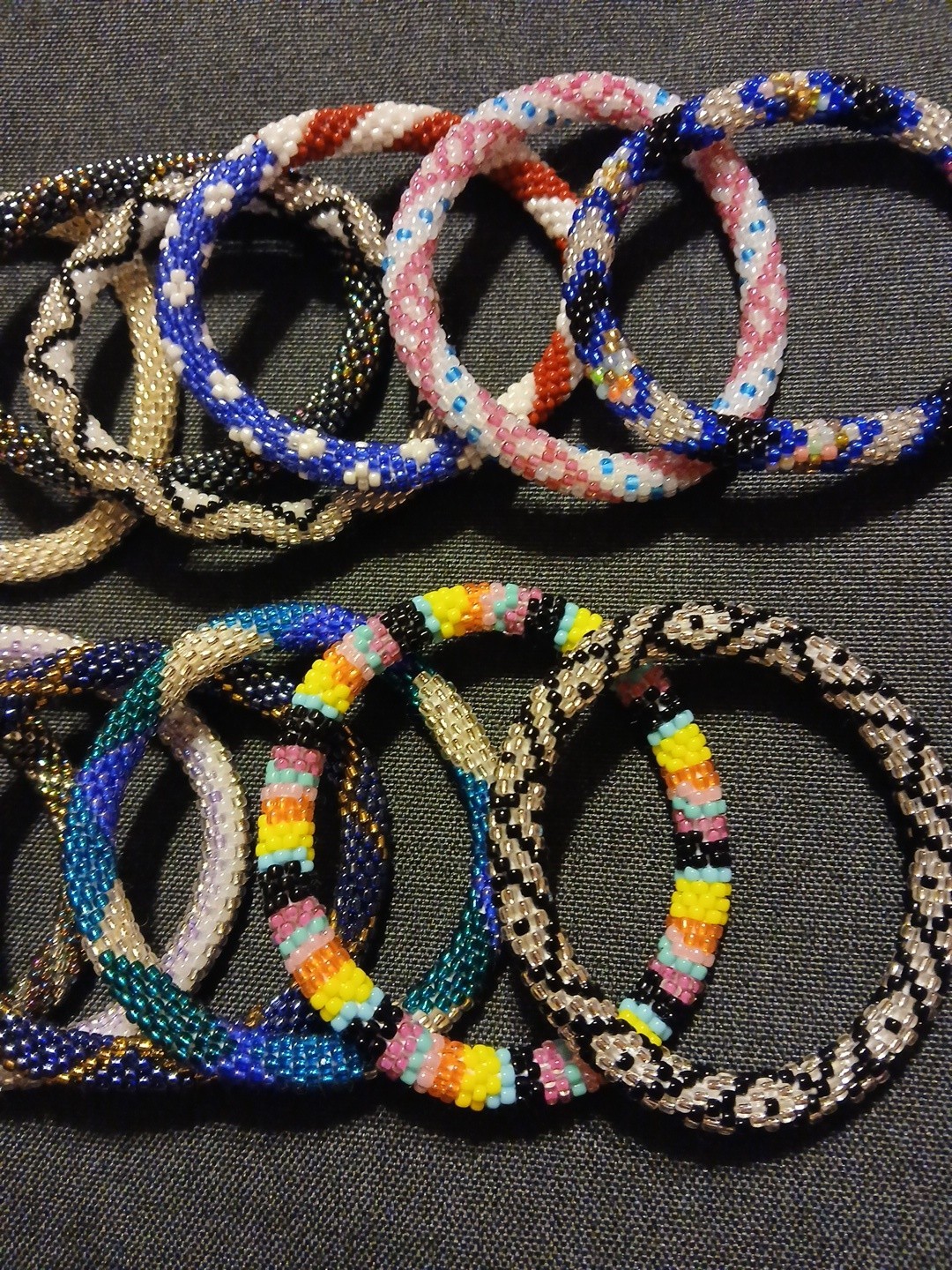 Lot Of 12 Roll On Bracelets Nepal Aid Through Trade (lot #24)
