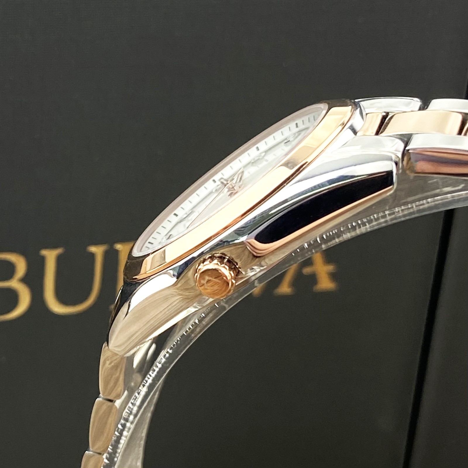 Bulova Surveyor 98P207 Mother of Pearl White Dial Rose Gold Women’s Watch