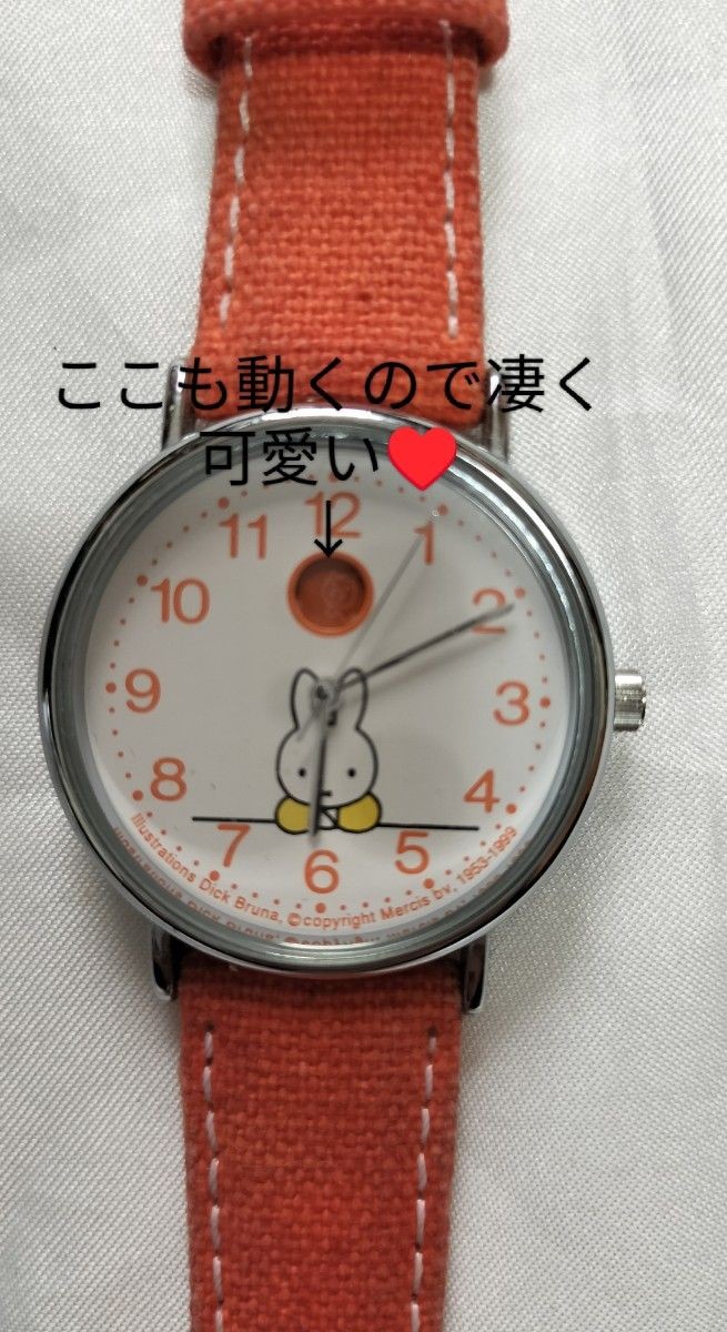 Citizen Miffy Watch Small Window Analog Red Retro 90s Rare Collection