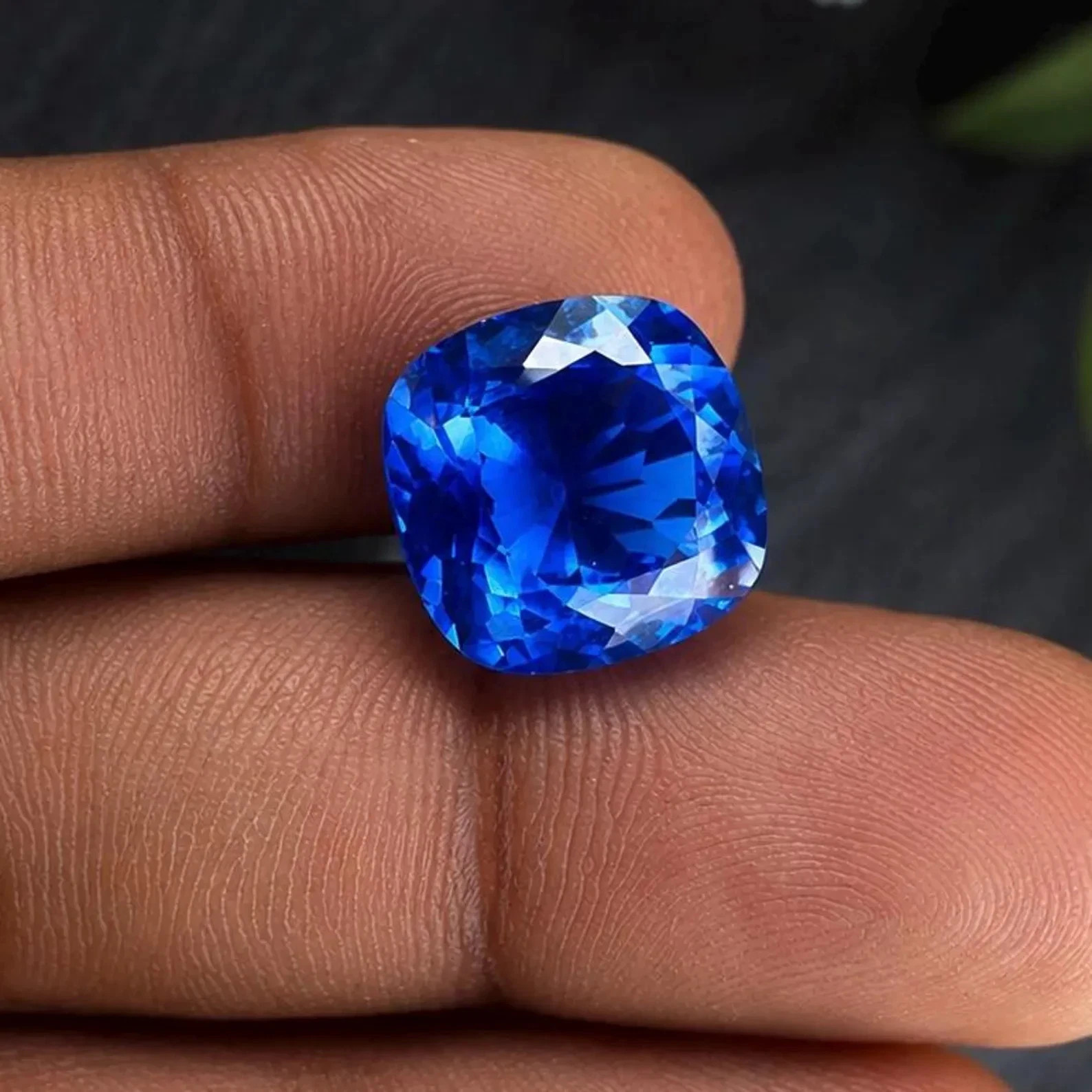 GIE Certified Natural Blue Color Flawless 11.50 Ct Sapphire Cushion Loose Gems A