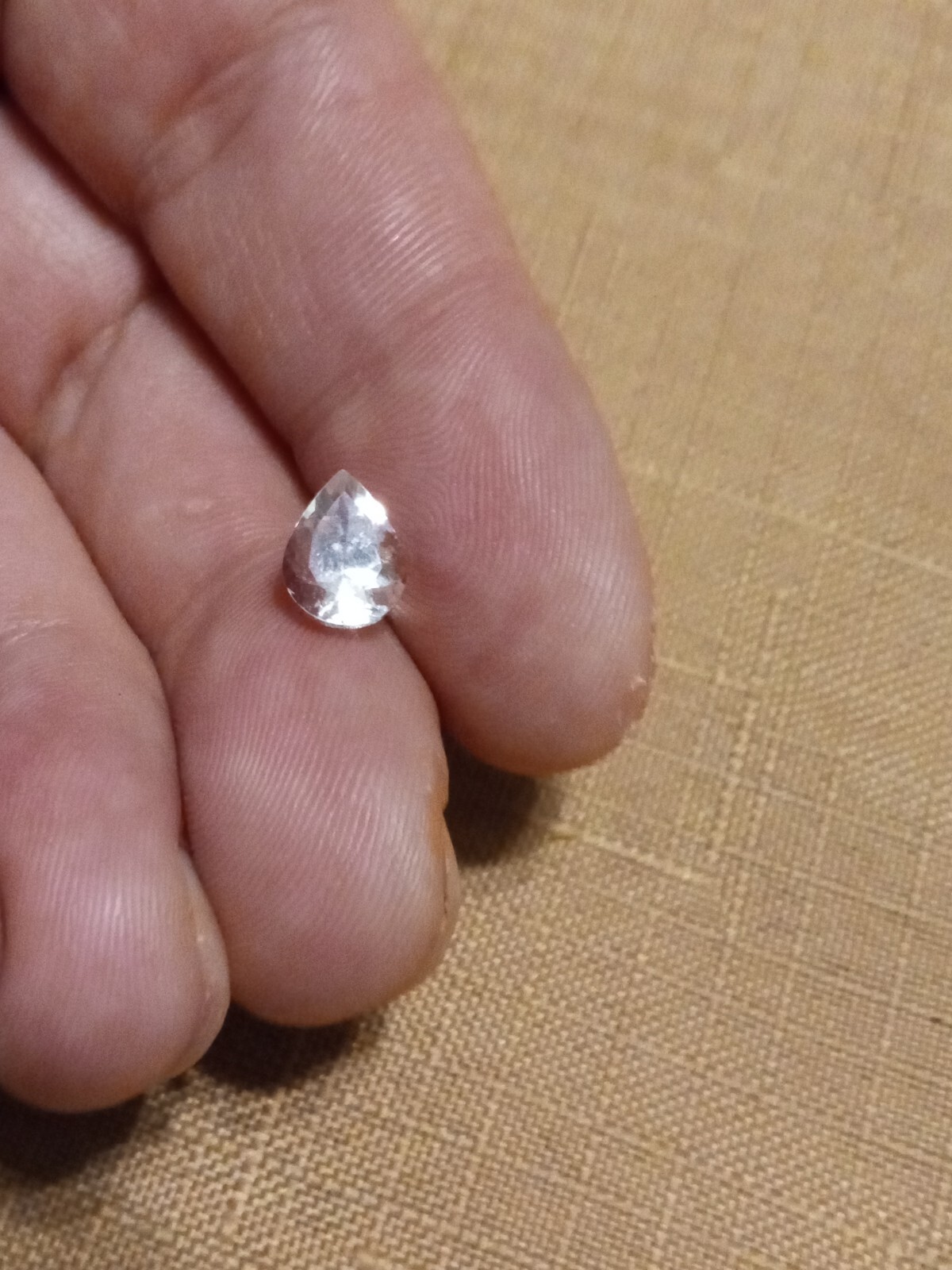 1.66 Ct VS Natural Unheated Very Light Blue Aquamarine Pear Shaped