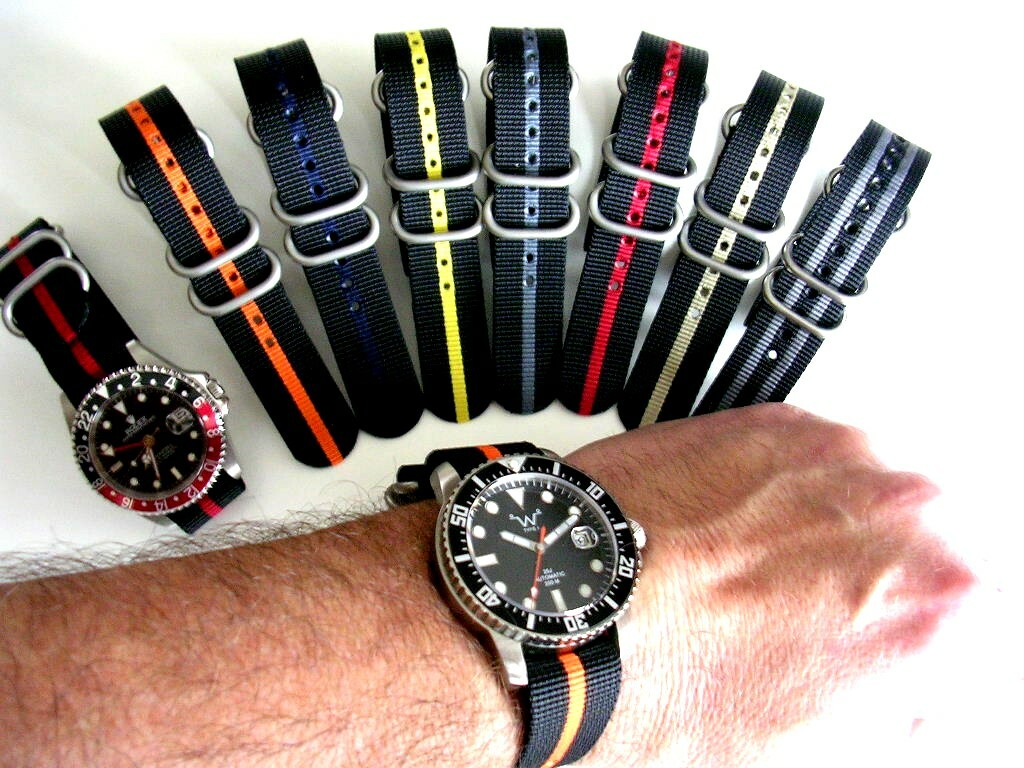 1pc UTC NATO strap SS Nylon Military RAF g10 watchband stitch Bond IW SUISSE usa