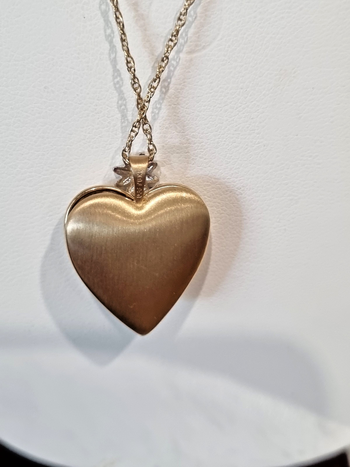 Vintage 14k White Yellow Gold Fill Heart Locket Chain USA made See Video c1990s