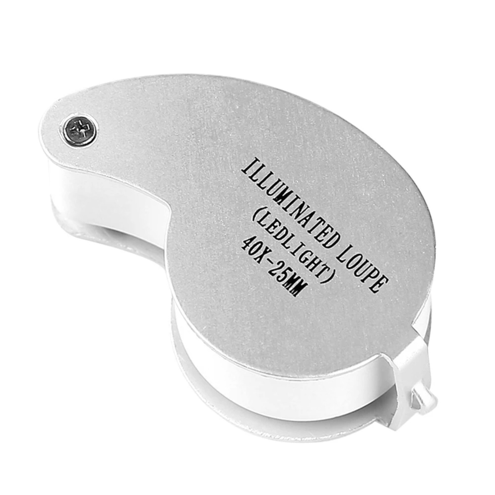 40X Magnifying Loupe Jewelry Eye Glass Magnifier LED Light Jewelers Loop Pocket