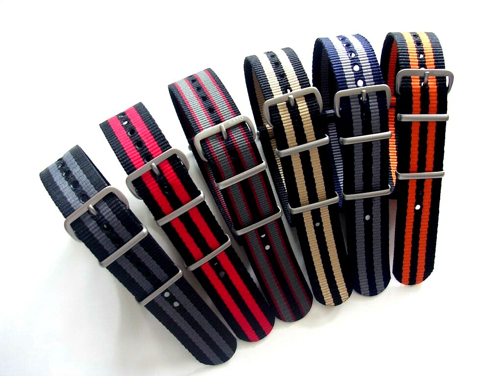 18 20 22 24 NATO G10 Premium nylon watchband 3pak MoD RAF strap Bonded IW SUISSE