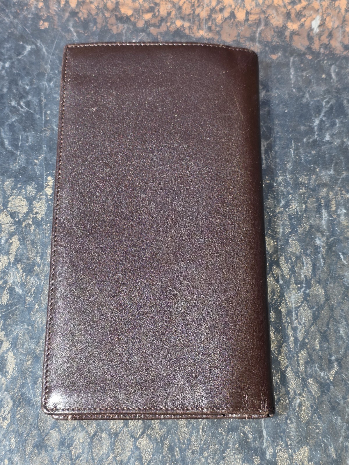 Rare Vtg GENUINE GLASHUTTE Brown Wallet Leather Free S&H in USA