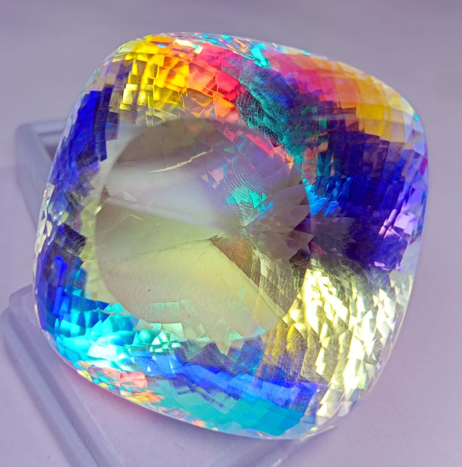 Mystic Topaz EGL Certified Cushion Cut 220.75 Ct Natural Loose Gemstone KH456