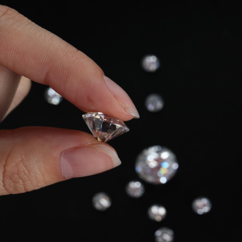 0.1-5ct D Color VVS1 Round Cut Loose Moissanite Real Gem Diamond Stone W/ GRA