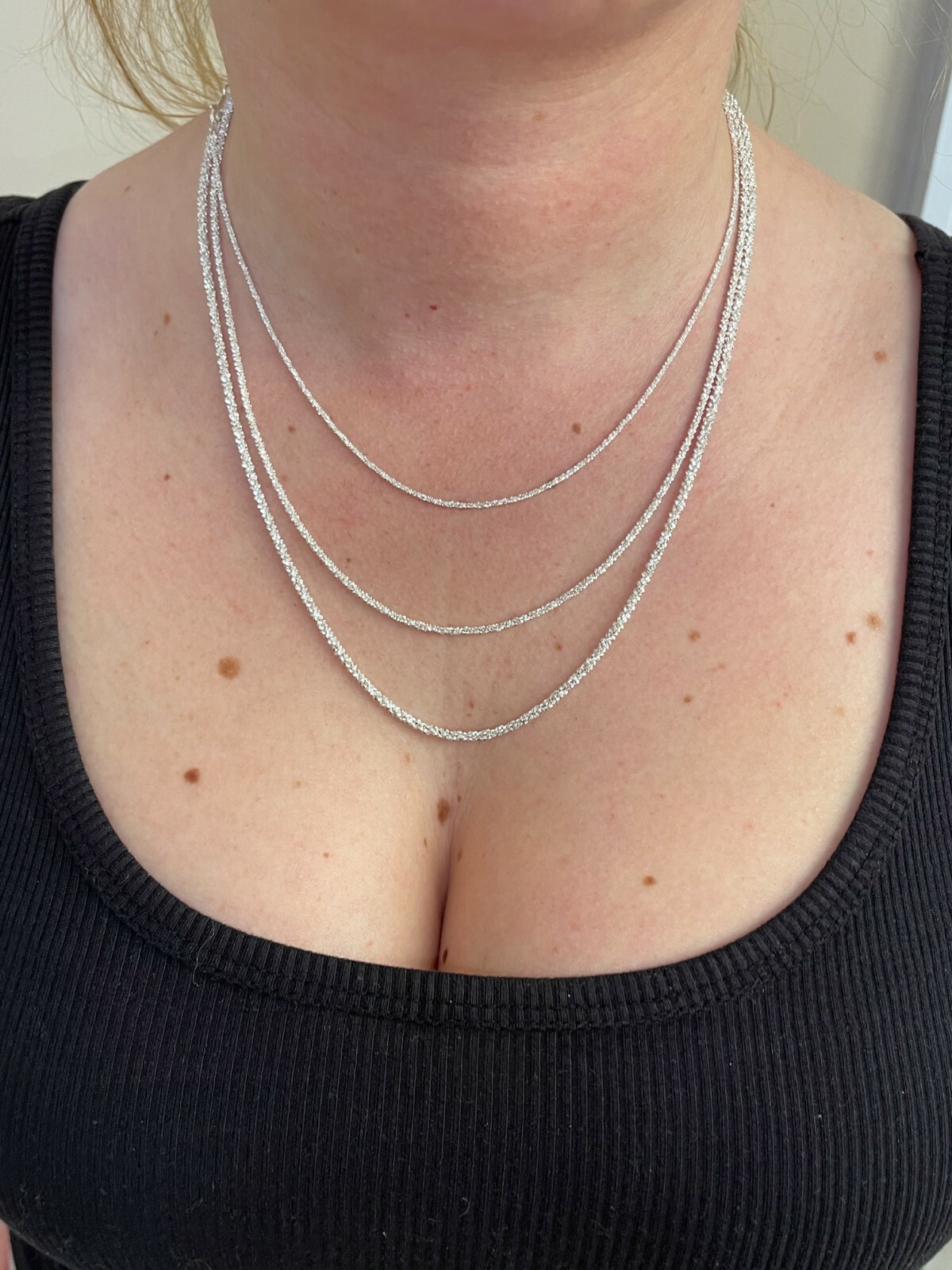 Real Solid 925 Sterling Silver Diamond Cut Sparkle Rope Chain Necklace 1mm – 3mm