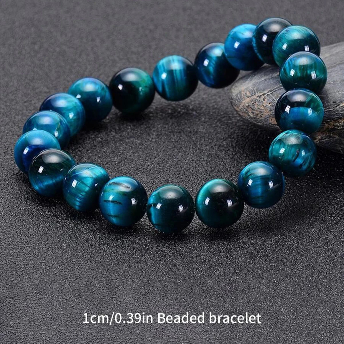 8MM Blue Tiger Eye Bracelet Natural Crystal Stone Energy Healing Reiki Gift