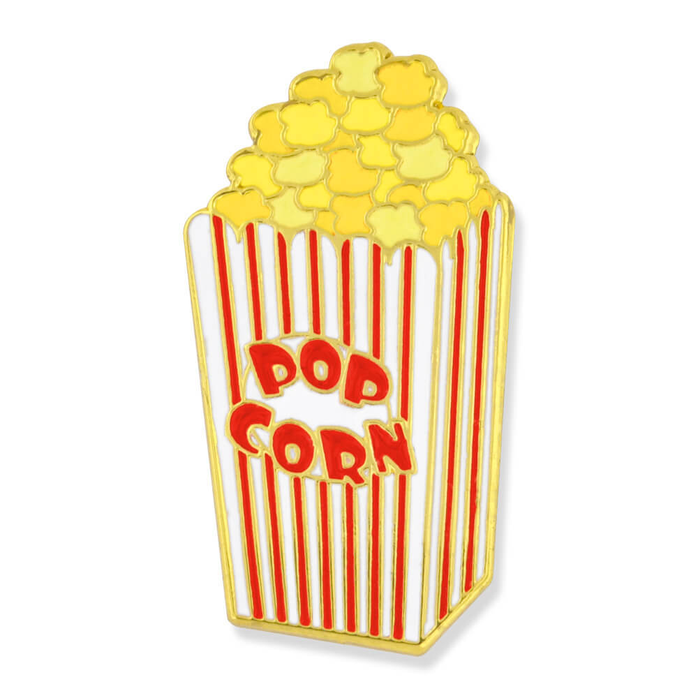 PinMart’s Cute Classic Movie Popcorn Bucket Trendy Food Enamel Lapel Pin