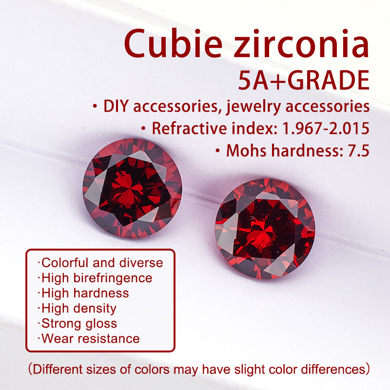 3MM~15MM Garnet Red Color Cubic Zirconia Stone Loose CZ Gemstone AAAAA Wholesale