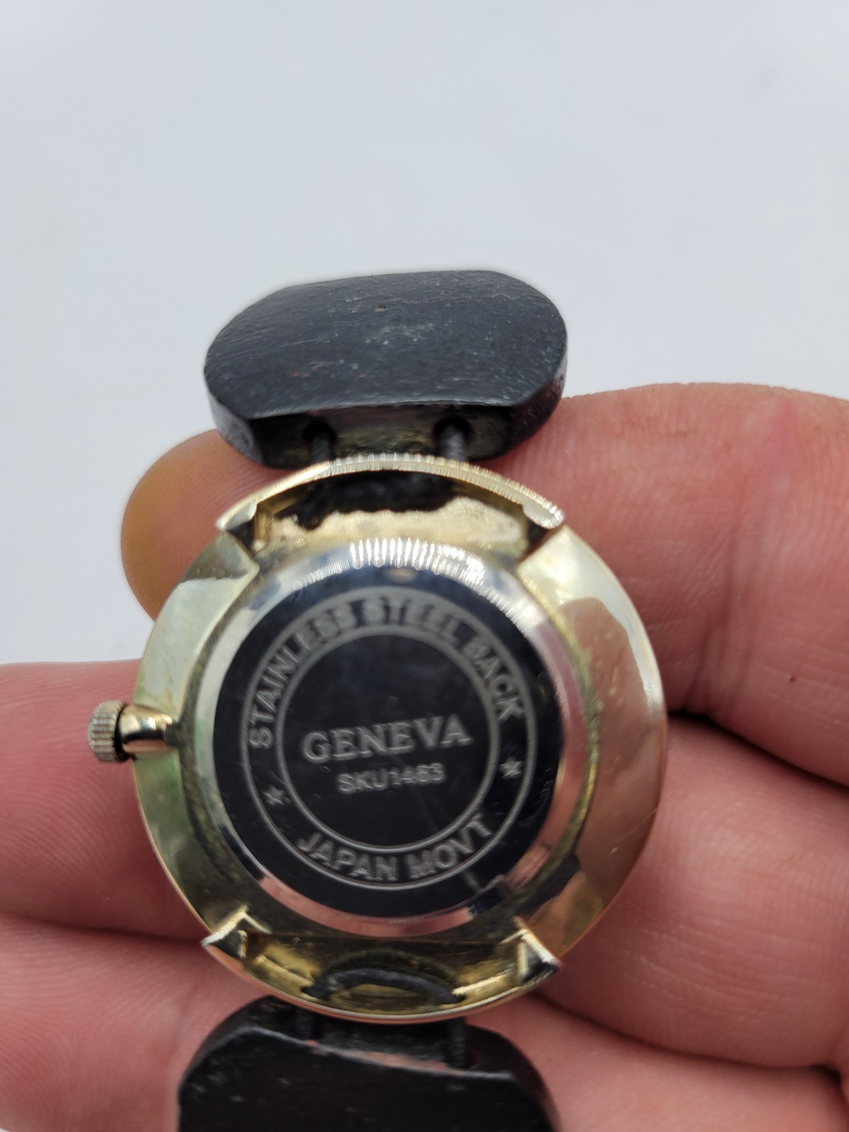 Vintage Geneva Watch With wooden Wristband Stainless Steel