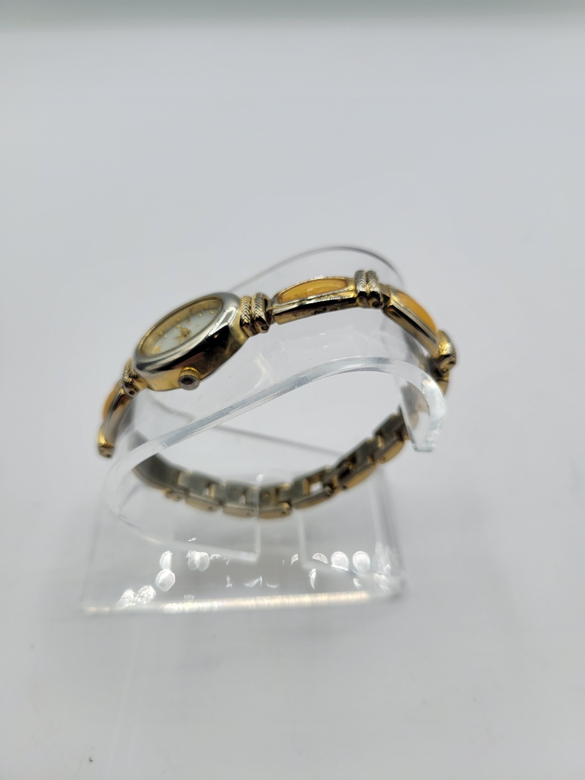 Vintage Valleta Ladies Watch With Yellow Stones and new Battery
