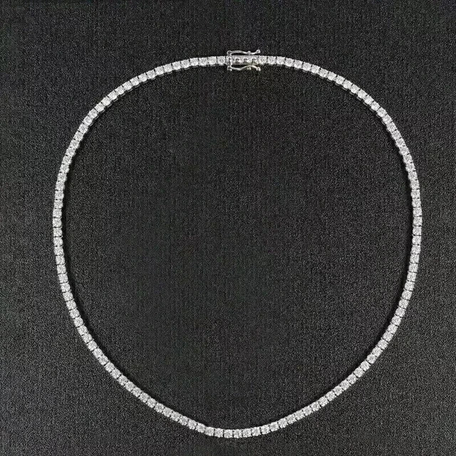 12CT Round Cut Lab Created Diamond Women’s Tennis Necklace 14K White Gold Plated