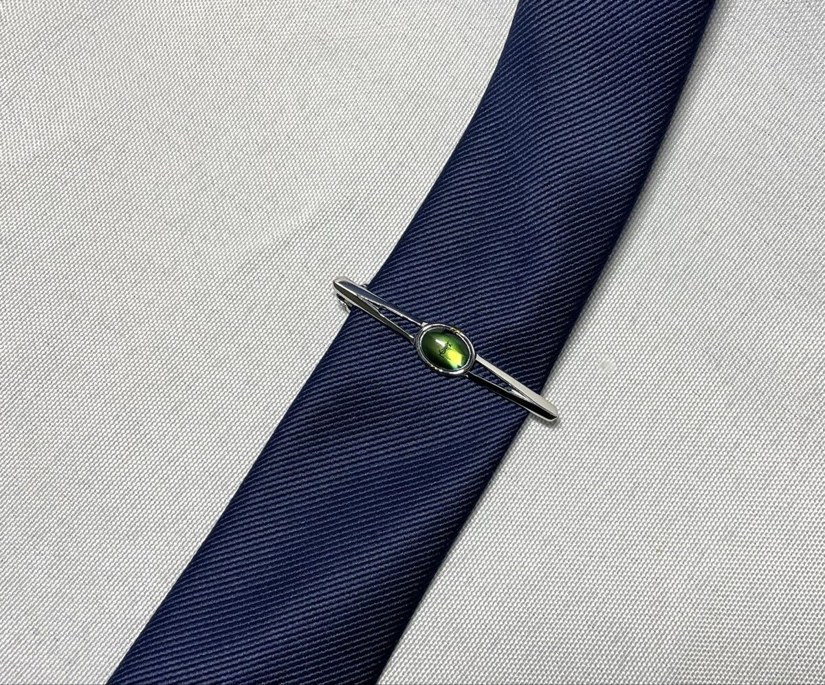 excellent condition YVES SAINT LAURENT YSL Green Stone Silver Vintage Cufflinks