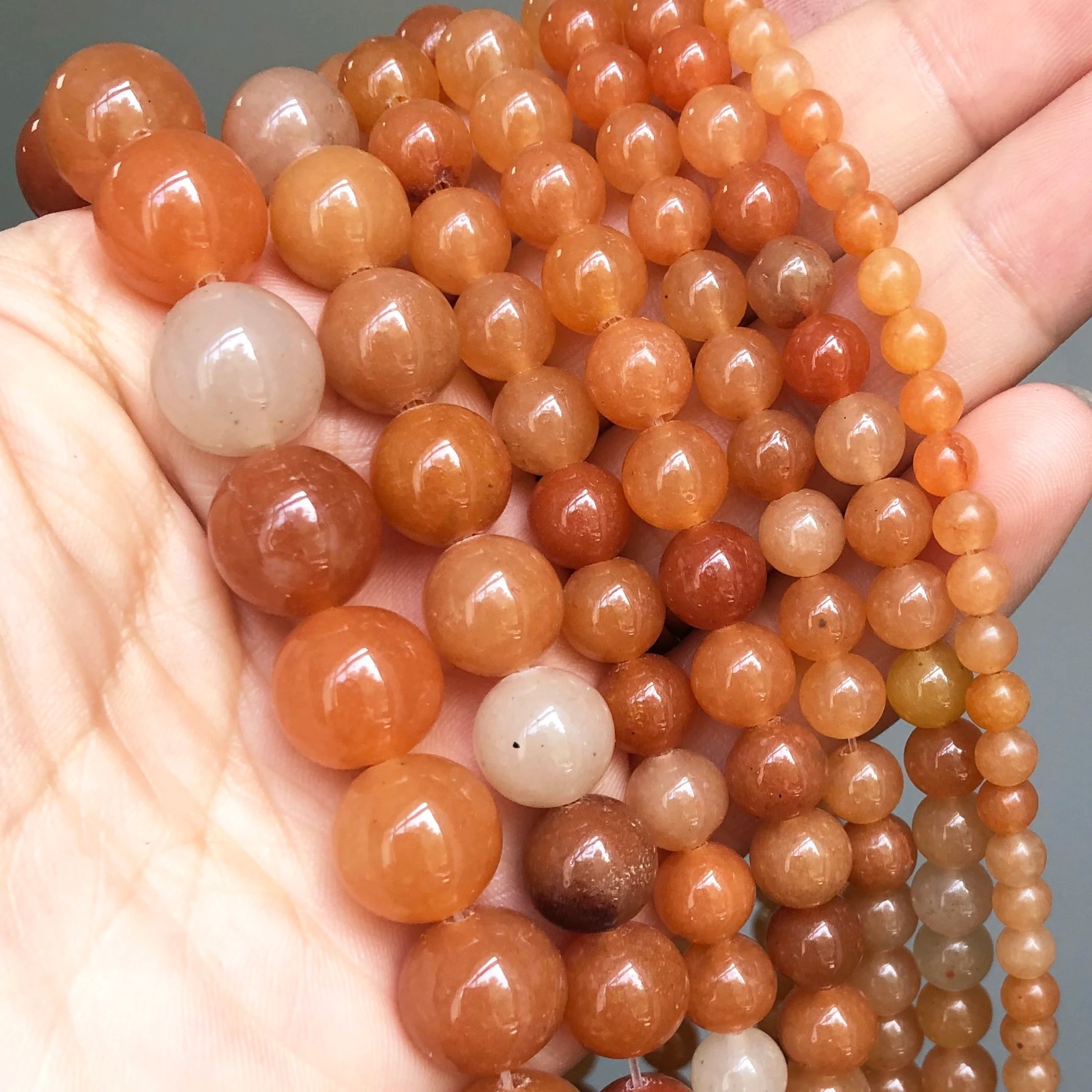 Series I lot natural gemstone spacer loose beads 4mm 6mm 8mm 10mm 12mm stone DIY