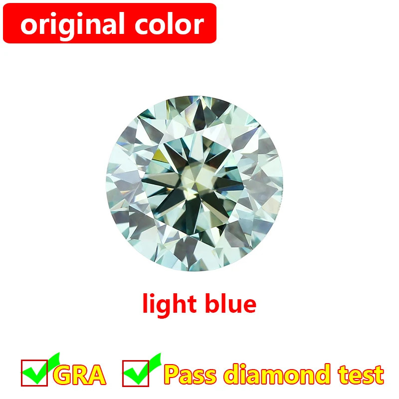 Round 0.1-10ct Moissanite Loose Stones Colorful VVS Gemstones for Jewelry Making