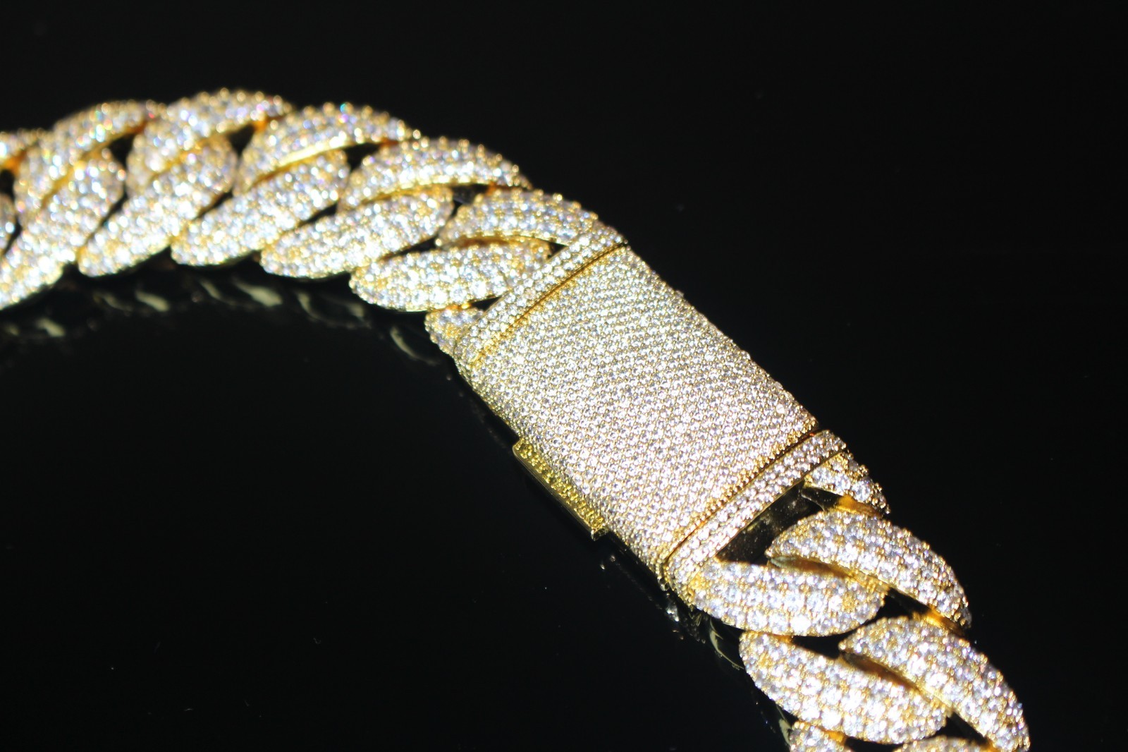 XXL 14k STAMPED Cuban Miami 22mm 124.6ctw Lab Sim Diamonds Gold HEAVY 450g CHAIN