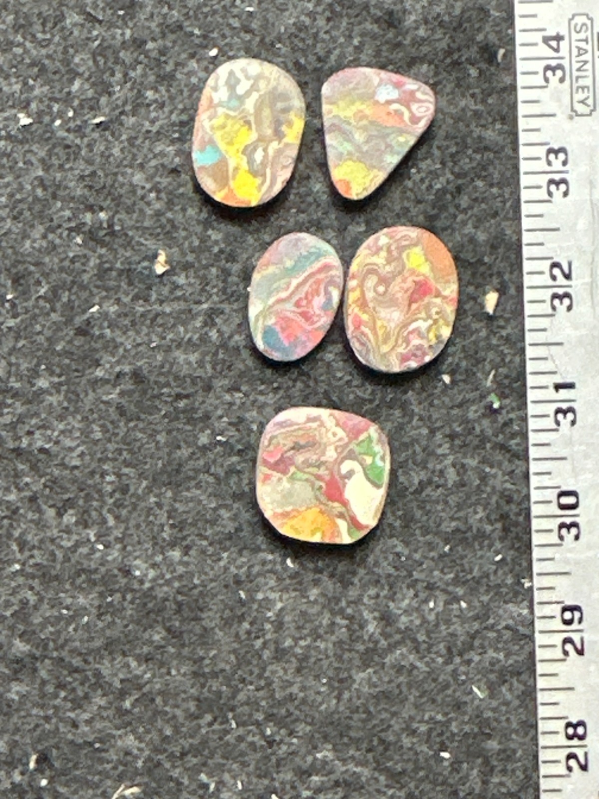Fordite / Cadillac Ranch Cabochons Very Good Quality Colors Lot 5