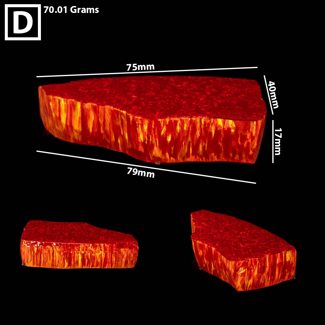 Tangerine Synthetic Opal Rough Slab | Astral Opal™ Lab-Created Gemstone