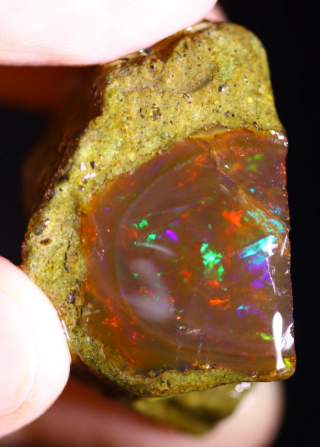 Ethiopian Welo Opal Rough 83.5 cts Clean Natural Rough Rub Opal Gemstone (1988)
