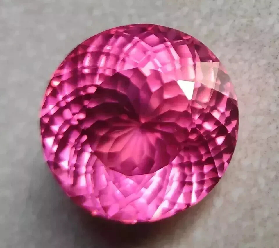 100 Ct+ Round Cut Shiny Padparadscha Sapphire Natural Loose Gemstone Certified