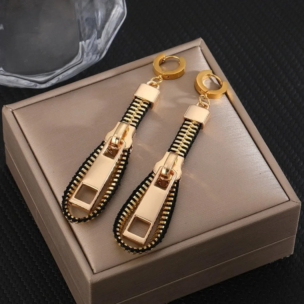 Jewelry Choker Zipper Necklace Hip-hop Punk Pull-able Zipper Sweater Chain Trend