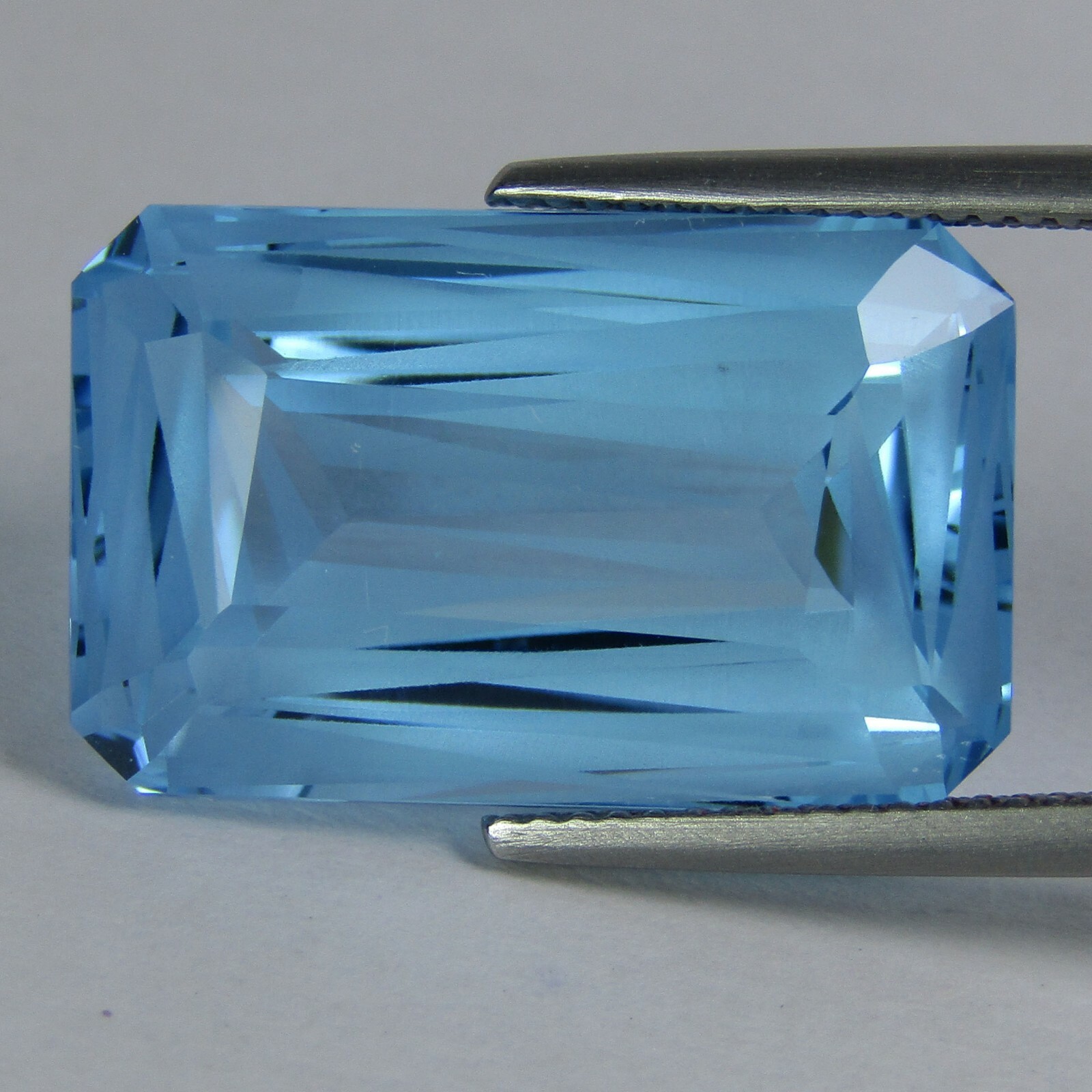 26.05Cts Ravishing Natural Baby Blue Topaz Fancy Emerald Cut Loose Gemstone
