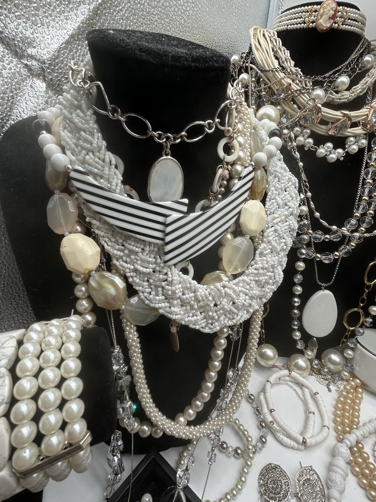Vntg to Now Pearl Inspired Jewelry Lot All Wearable 8+ Lbs, 147 Pc #314