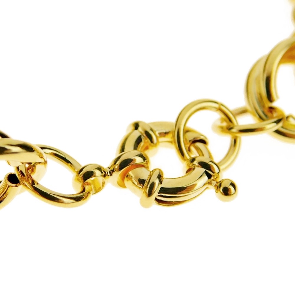 Men’s 14K Gold Plated Rope Chain 30″ x 12mm Thick 1980’s Rapper Hip Hop Necklace