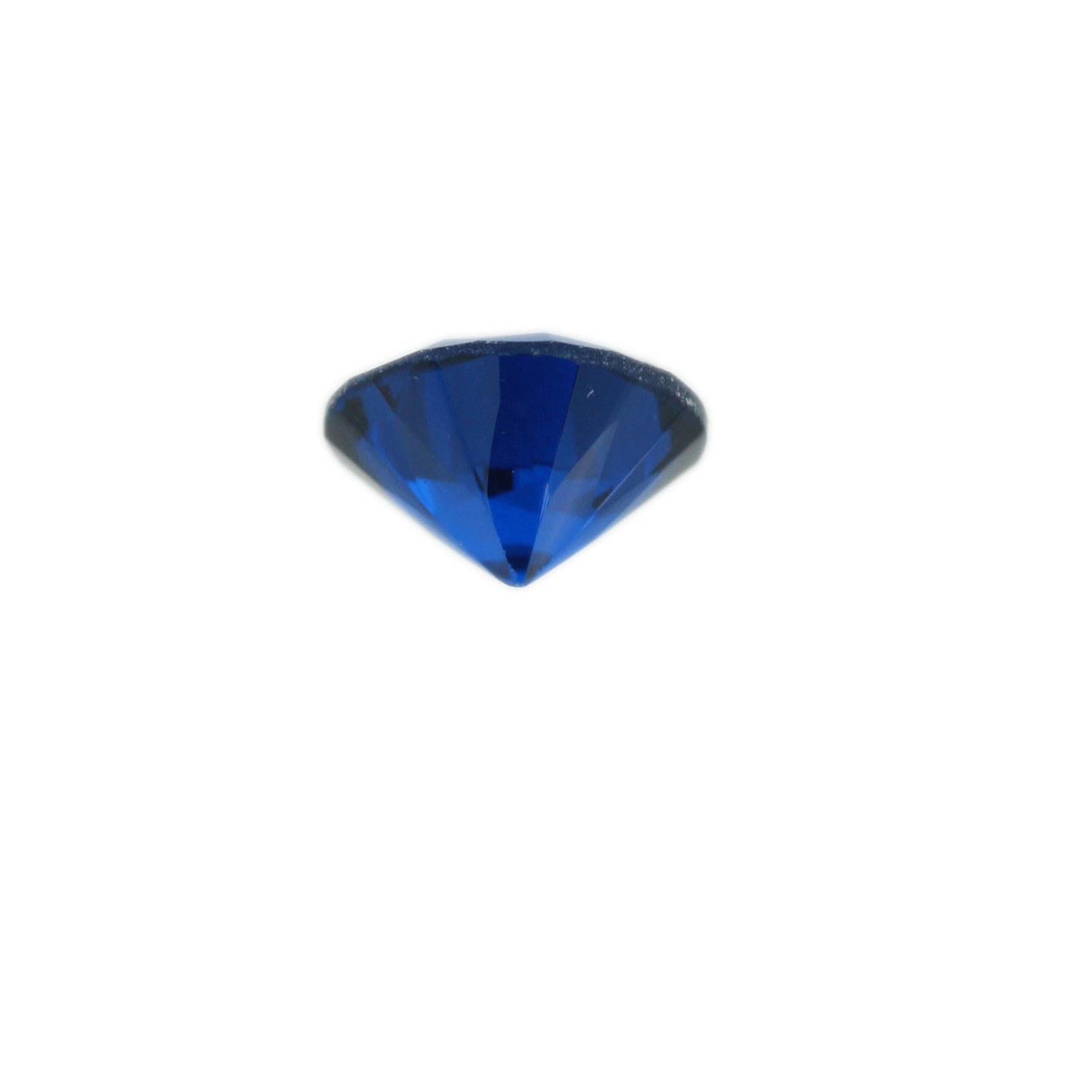 Loose Round Cut Shape Sapphire CZ Stone Single Blue Cubic Zirconia Birthstone