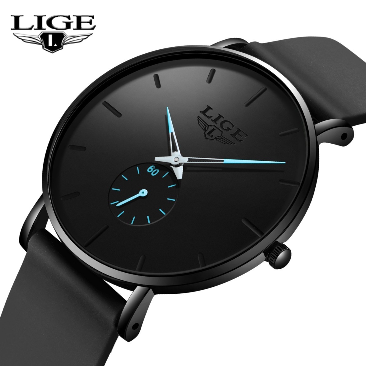 Men Watch Ultra-thin Quartz Second Dial Waterproof Daily Man Wristwatch Boxed